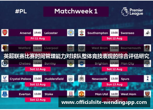 英超联赛比赛时间管理能力对球队整体竞技表现的综合评估研究 英超联赛比赛时间管理能力对球队整体竞技表现的综合评估研究